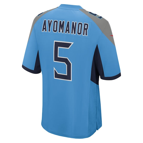 Elic Ayomanor Tennessee Titans Nike Team Game Jersey - Light Blue - Image 3