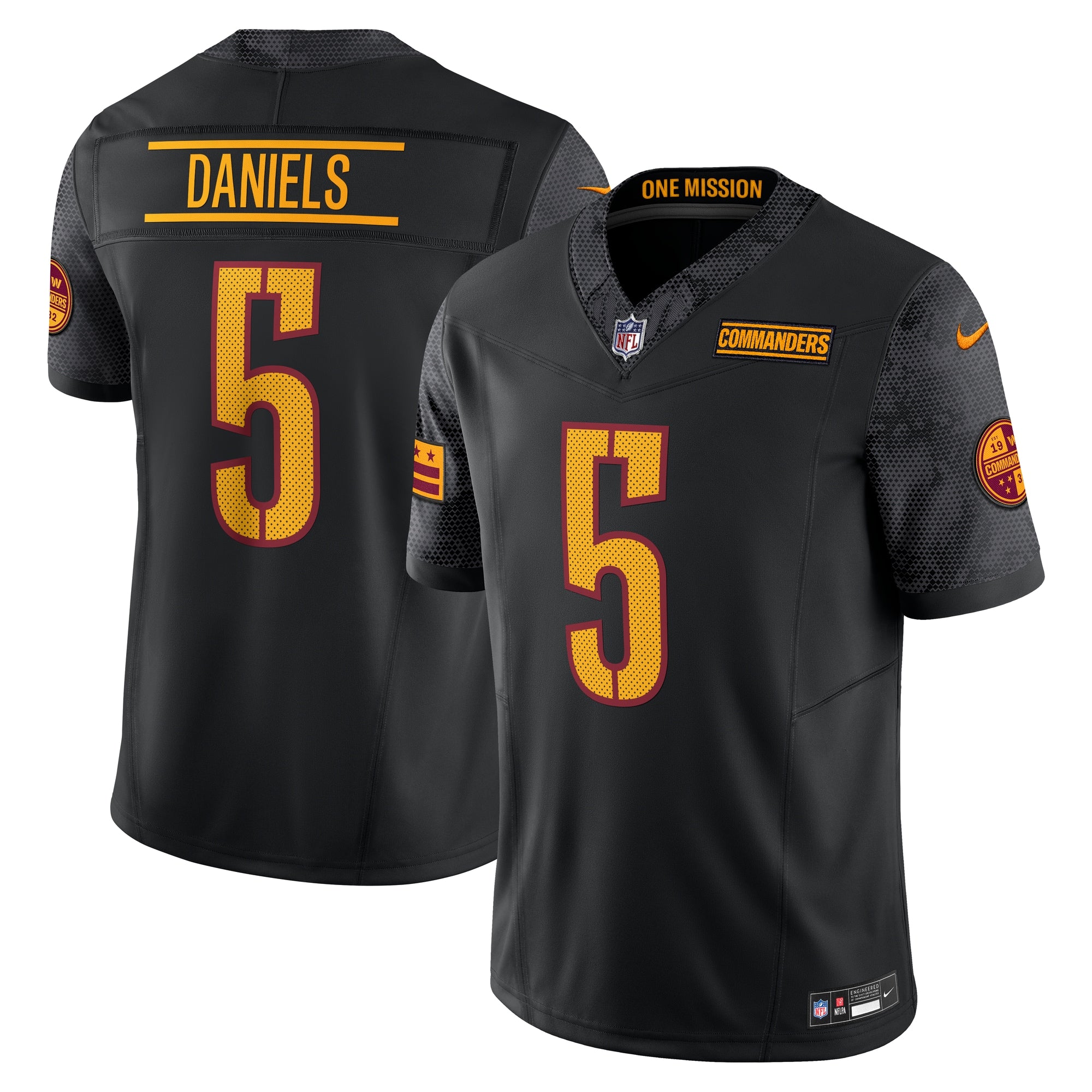 Jayden Daniels Washington Commanders Nike Vapor F.U.S.E. Limited Super Bowl Era Jersey - White/Black/Burgundy - Image 2
