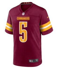 Alternative view of Jayden Daniels Washington Commanders Nike 2024 NFL Draft First Round Pick Player Game Jersey - Burgundy