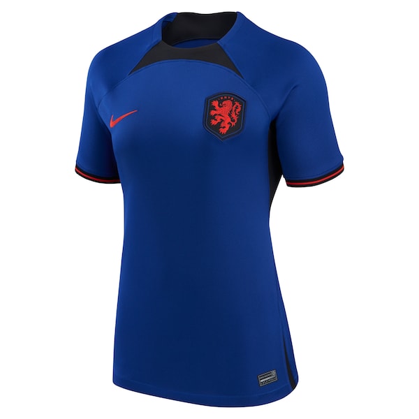 Netherlands National Team Nike Women's 2022/23 Away Breathe Stadium Replica Blank Jersey - Royal - Image 2