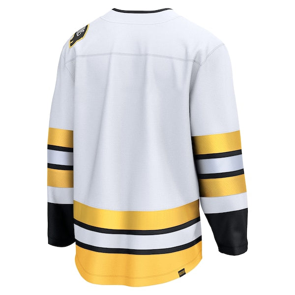 Boston Bruins Away Breakaway Jersey - White/Black - Image 4