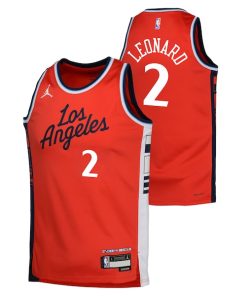 Kawhi Leonard LA Clippers Jordan Brand Youth Swingman Jersey - Statement Edition - Red