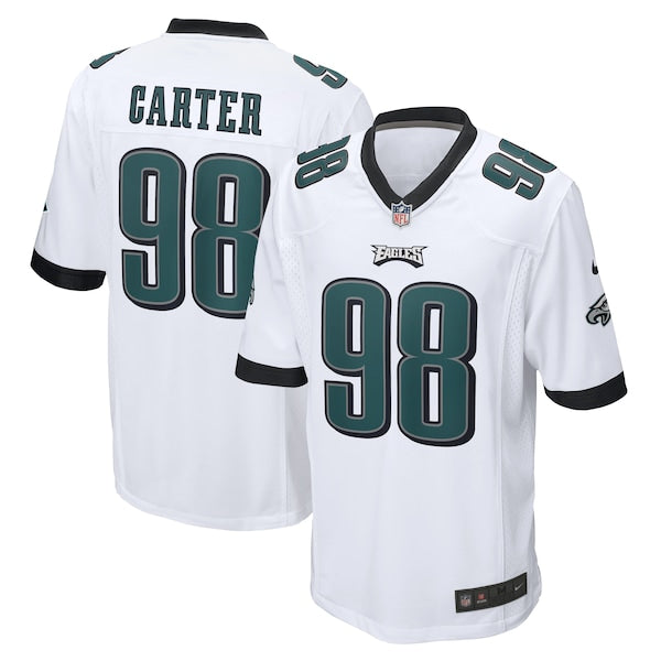 Jalen Carter Philadelphia Eagles Nike Game Jersey - White/Black - Image 2