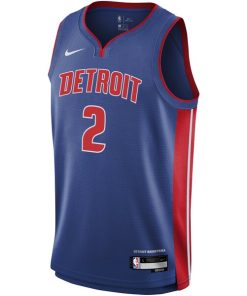 Alternative view of Cade Cunningham Detroit Pistons Nike Youth Swingman Jersey - Icon Edition - Blue