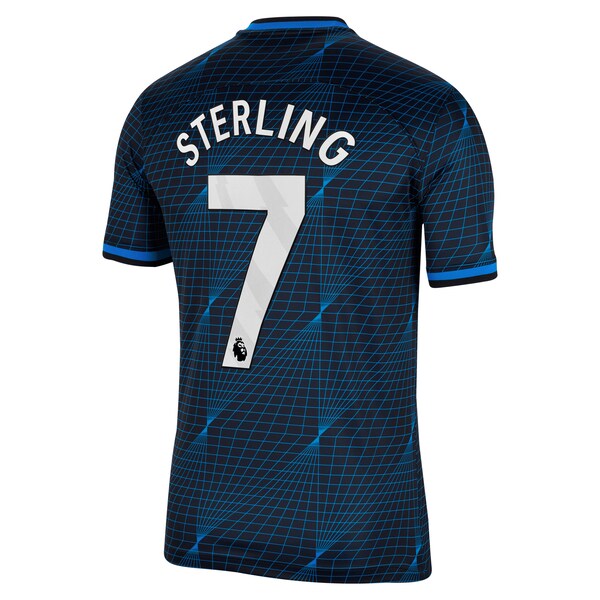 Raheem Sterling Chelsea Nike 2023/24 Away Stadium Replica Player Jersey - Navy/Blue/Mint - Image 4