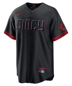 Alternative view of Joe Morgan Cincinnati Reds Nike 2023 City Connect Replica Player Jersey - Black