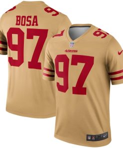 Men's San Francisco 49ers Nick Bosa Nike Gold Inverted Legend Player Jersey