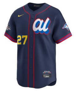 Alternative view of Vladimir Guerrero Jr. American League Nike 2025 All-Star Edition Limited Player Jersey - Navy