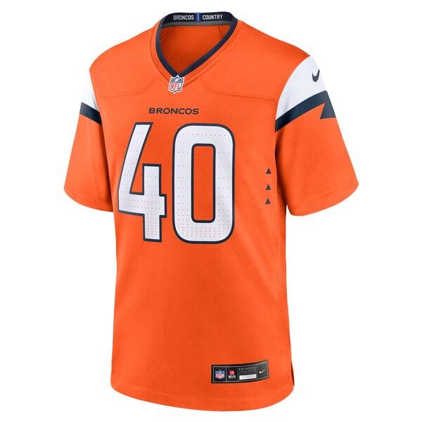 Justin Strnad Denver Broncos Nike Team Game Jersey - Orange - Image 3