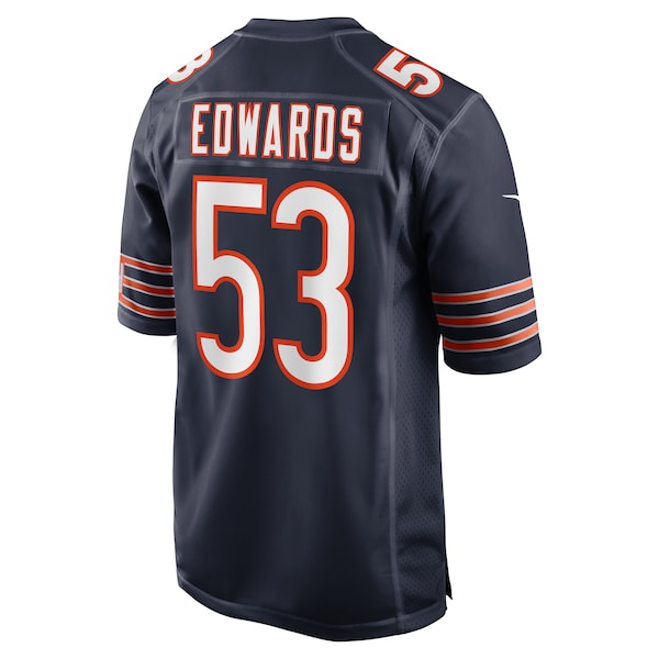 TJ Edwards Chicago Bears Nike Game Player Jersey - Navy - Image 3