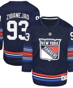 Mika Zibanejad New York Rangers Youth Alternate Replica Player Jersey - Navy