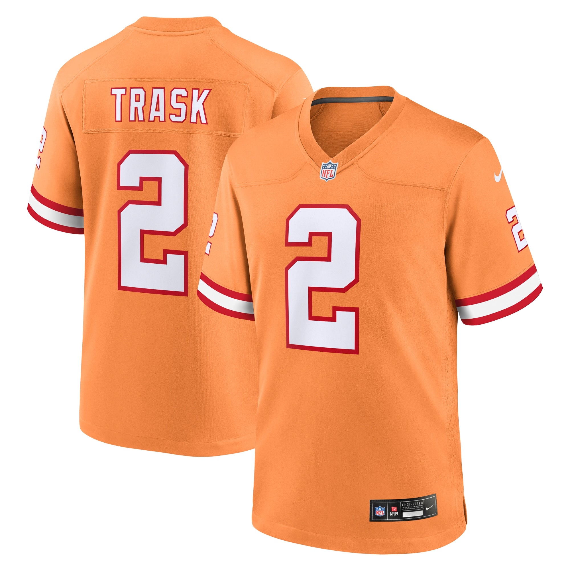 Kyle Trask Tampa Bay Buccaneers Nike Game Player Jersey - Red/Orange - Image 5