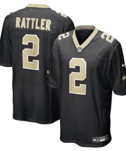 Spencer Rattler New Orleans Saints Nike Team Game Jersey -  Black