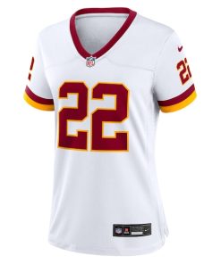 Alternative view of Jacory Croskey-Merritt Washington Commanders Nike Women's Game Super Bowl Era Jersey - White