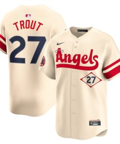 Mike Trout Los Angeles Angels Nike City Connect Limited Player Jersey - Cream