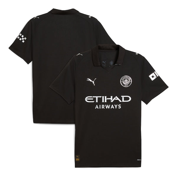 Manchester City Puma 2025/26 Away Replica Jersey - Black/Light Blue - Image 3