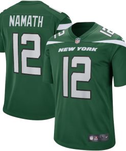 Alternative view of Joe Namath New York Jets Nike Game Retired Player Jersey - Gotham Green/White