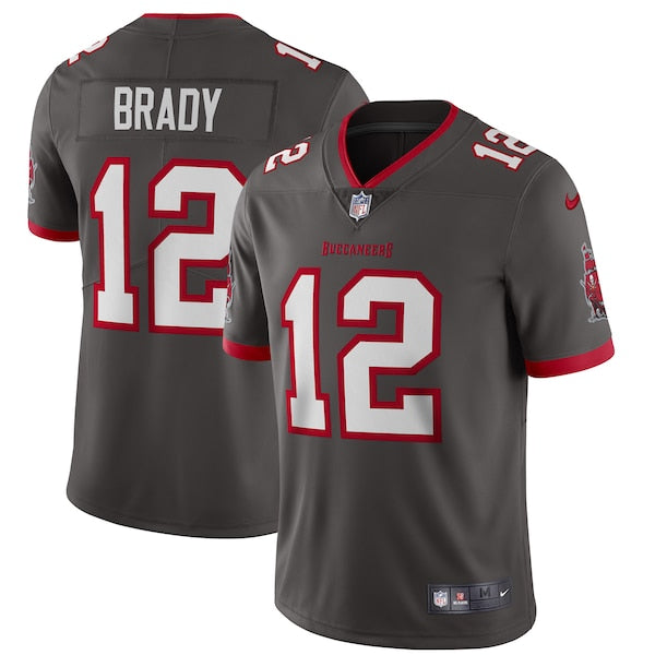 Tom Brady Tampa Bay Buccaneers Nike Alternate Vapor Limited Jersey - Pewter/Red - Image 2