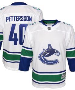 Elias Pettersson Vancouver Canucks Youth 2019/20 Away Premier Player Jersey - White
