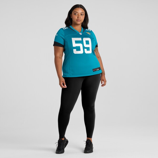 Myles Cole Jacksonville Jaguars Nike Women's Game Jersey - Teal - Image 6