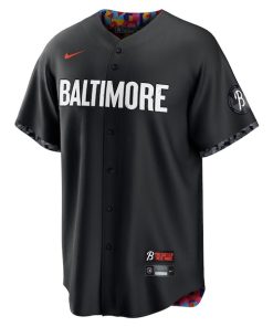 Alternative view of Cal Ripken?Baltimore Orioles Nike 2023 City Connect Replica Player Jersey - Black