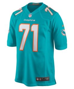 Alternative view of Brandon Shell Miami Dolphins Nike Home Game Player Jersey - Aqua