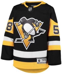 Alternative view of Kris Letang Pittsburgh Penguins Youth Premier Player Jersey - Black