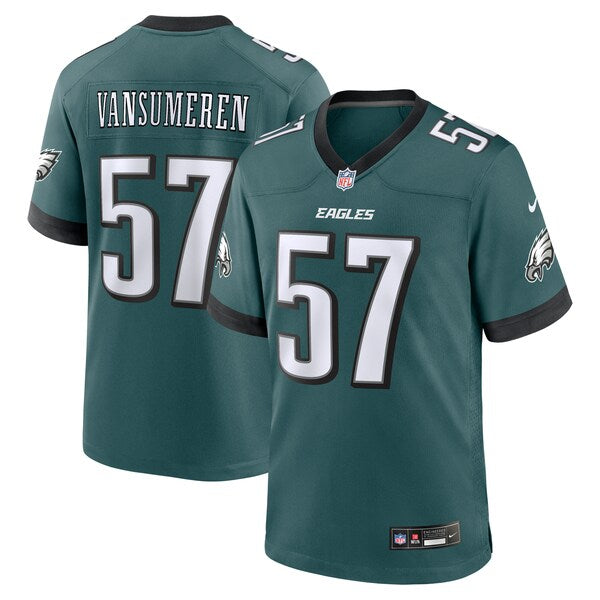 Ben VanSumeren Philadelphia Eagles Nike Team Game Jersey - Midnight Green - Image 6