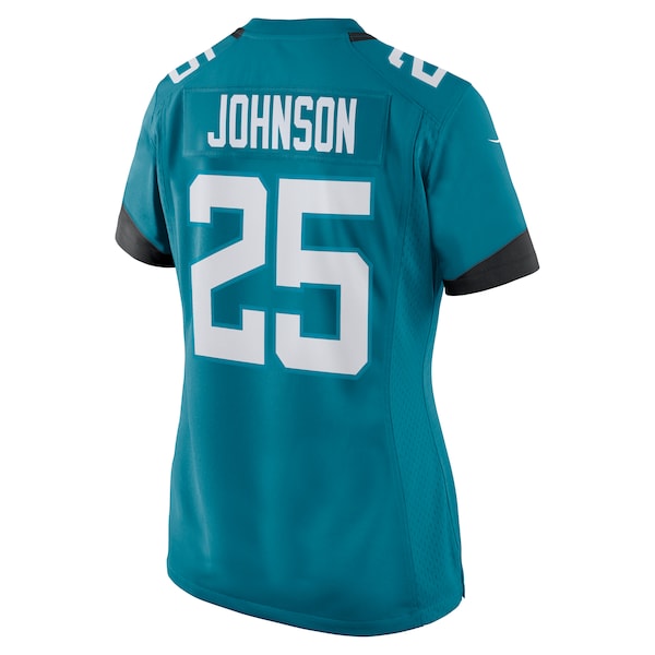 D'Ernest Johnson Jacksonville Jaguars Nike Women's Team Game Jersey - Teal - Image 3