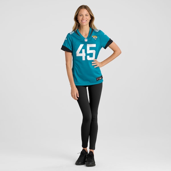Tucker Addington Jacksonville Jaguars Nike Women's Team Game Jersey - Teal - Image 4