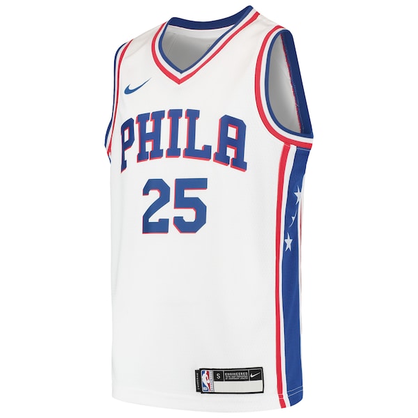 Ben Simmons Philadelphia 76ers Nike Youth Swingman Jersey - White/Royal - Image 3