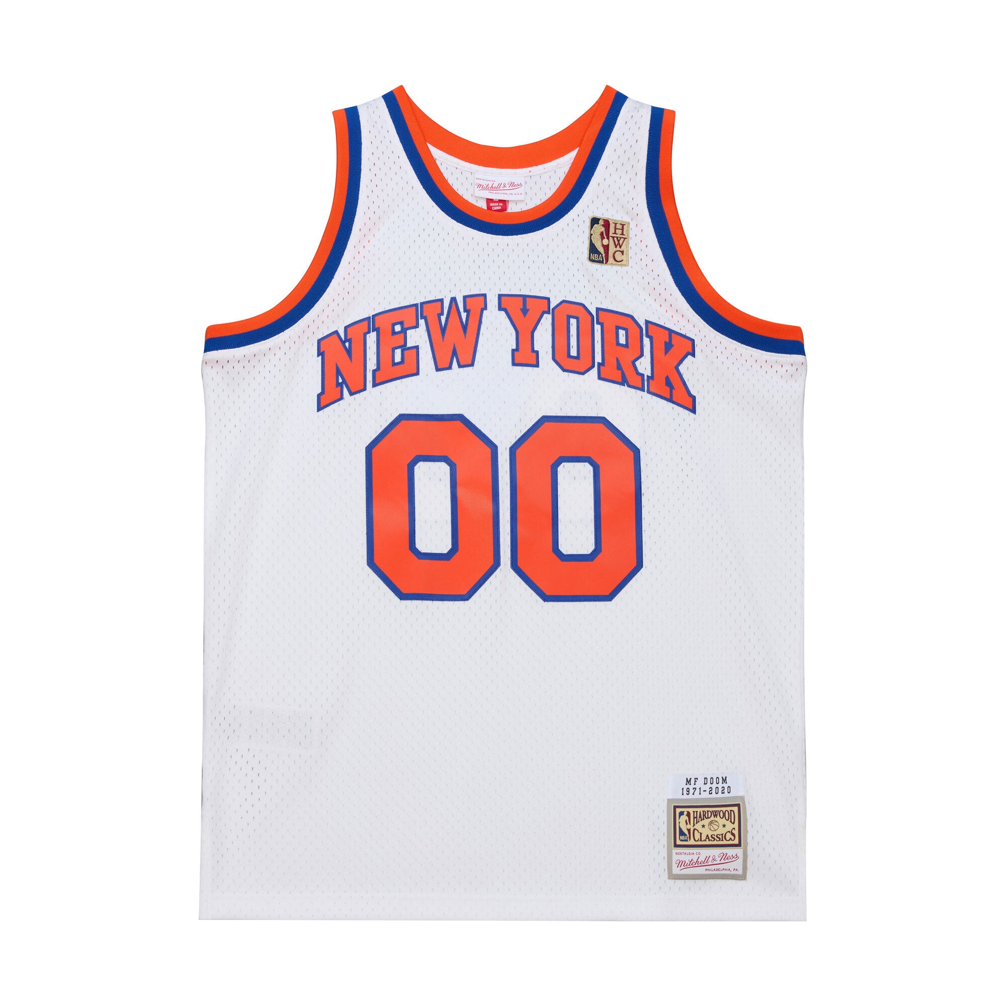 MF DOOM x NY Knicks x A New York Story Fashion Jersey - Blue/White - Image 5