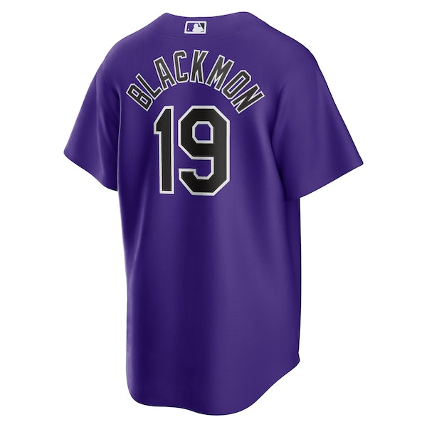 Charlie Blackmon Colorado Rockies Nike Alternate Replica Player Name Jersey - Purple - Image 3