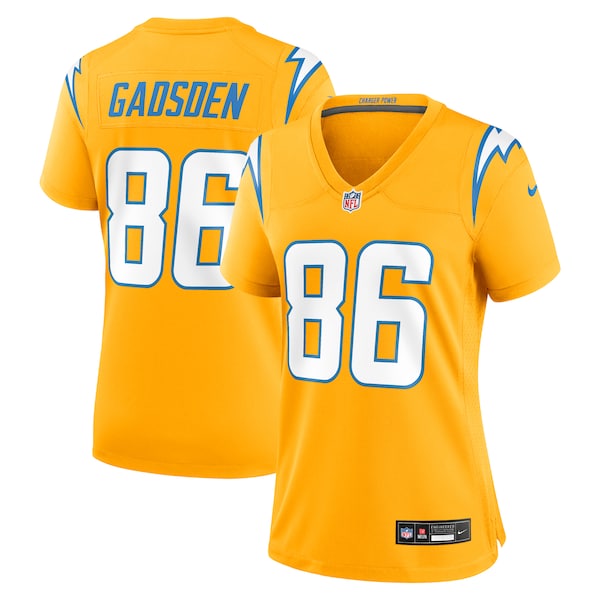 Oronde Gadsden Los Angeles Chargers Nike Women's Alternate Charger Power Game Jersey - Gold/Navy/Powder Blue - Image 2