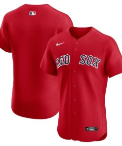 Alternative view of Boston Red Sox Nike Alternate Elite Jersey - Red/White