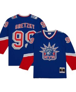 Wayne Gretzky New York Rangers  1996/97 Blue Line Player Jersey - Navy