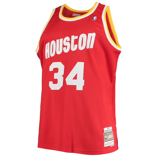 Hakeem Olajuwon Houston Rockets 1993/94 Big & Tall Hardwood Classics Swingman Jersey - Red - Image 3