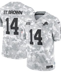 Amon-Ra St. Brown Detroit Lions Nike 2024 Salute to Service Limited Jersey - Arctic Camo