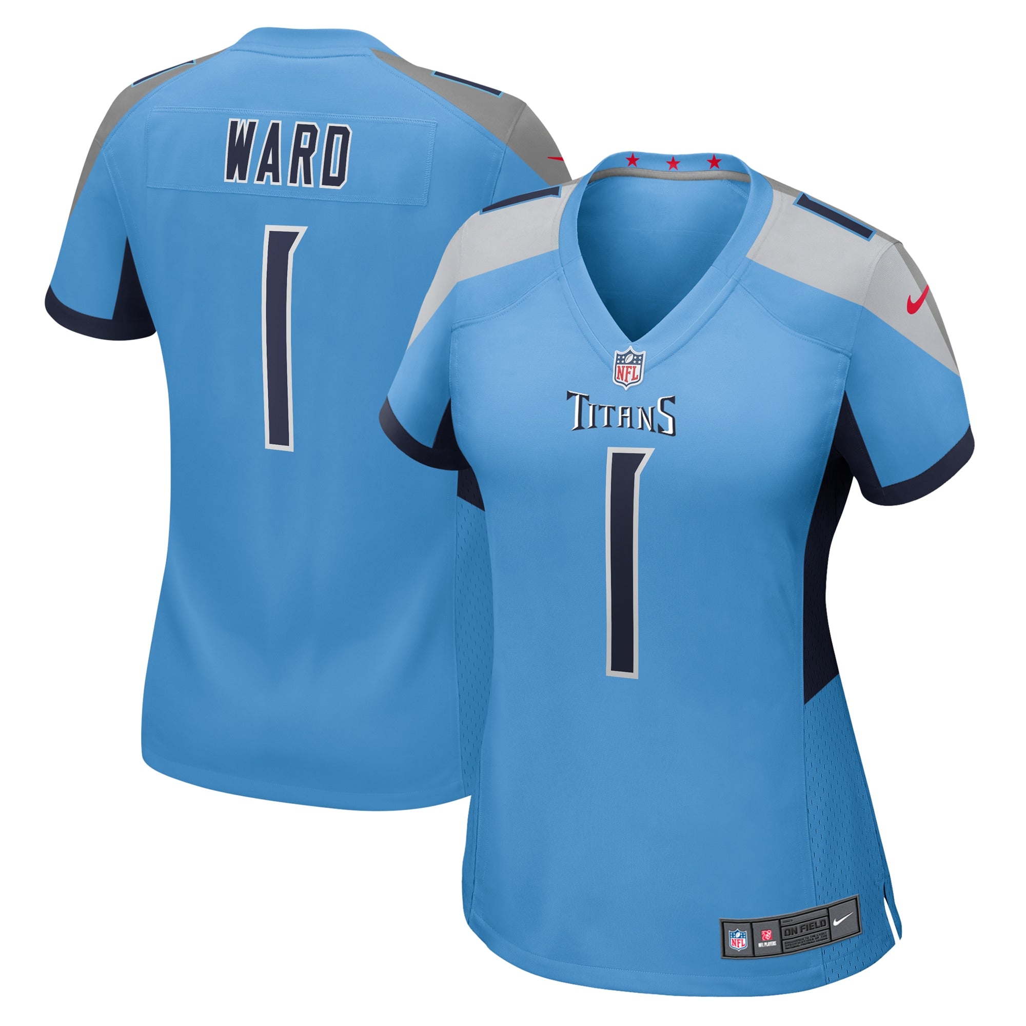 Cameron Ward Tennessee Titans Nike Women's 2025 NFL Draft First Round Pick Alternate Game Jersey - Navy/Light Blue - Image 5