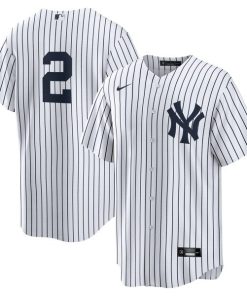 Derek Jeter New York Yankees Nike Replica Jersey - White/Navy