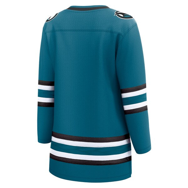 San Jose Sharks Women's Home Breakaway Jersey - Teal - Image 3