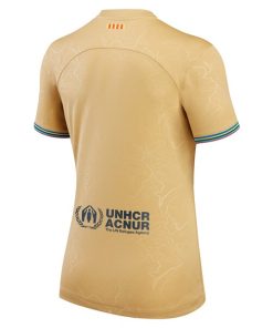 Alternative view of Barcelona Nike Women's 2022/23 Away Replica Blank Jersey - Yellow