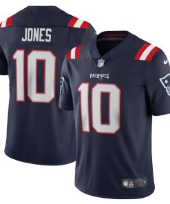 Alternative view of Mac Jones New England Patriots Nike Vapor Limited Jersey - Navy/White