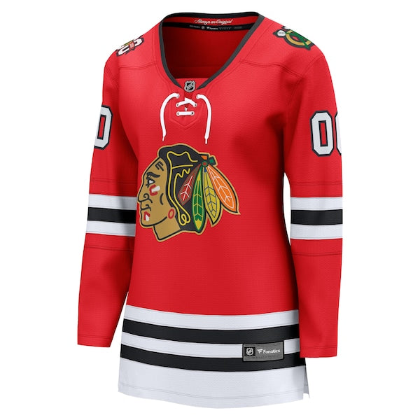 Chicago Blackhawks Women's Centennial Breakaway Custom Jersey - Red - Image 2