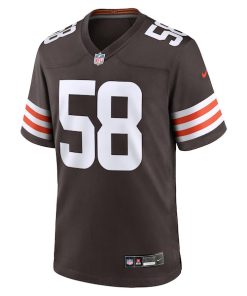 Alternative view of Jordan Hicks Cleveland Browns Nike  Game Jersey -  Brown