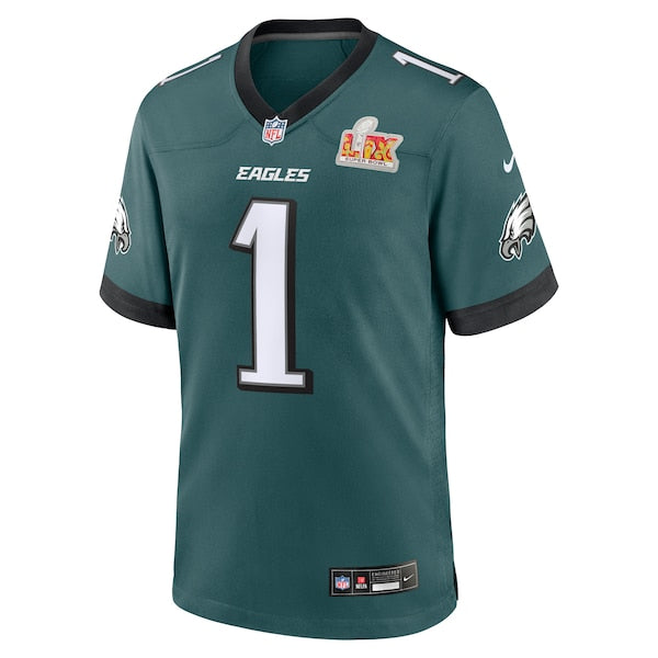Jalen Hurts Philadelphia Eagles Nike Super Bowl LIX Game Player Jersey - Midnight Green - Image 2