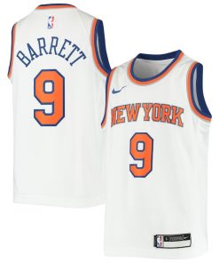RJ Barrett New York Knicks Nike Youth Swingman Jersey - Association Edition - White
