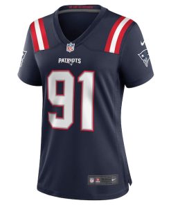 Alternative view of Deatrich Wise Jr. New England Patriots Nike Women's Game Jersey - Navy