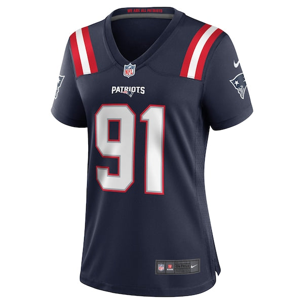 Deatrich Wise Jr. New England Patriots Nike Women's Game Jersey - Navy - Image 2