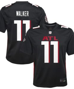 Jalon Walker Atlanta Falcons Nike Youth Team Game Jersey - Black